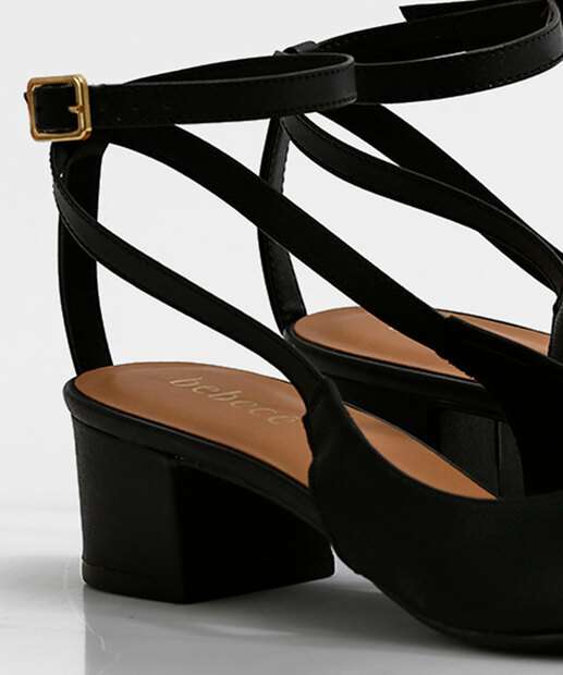 Scarpin Feminino Slingback Salto Grosso Bebecê 