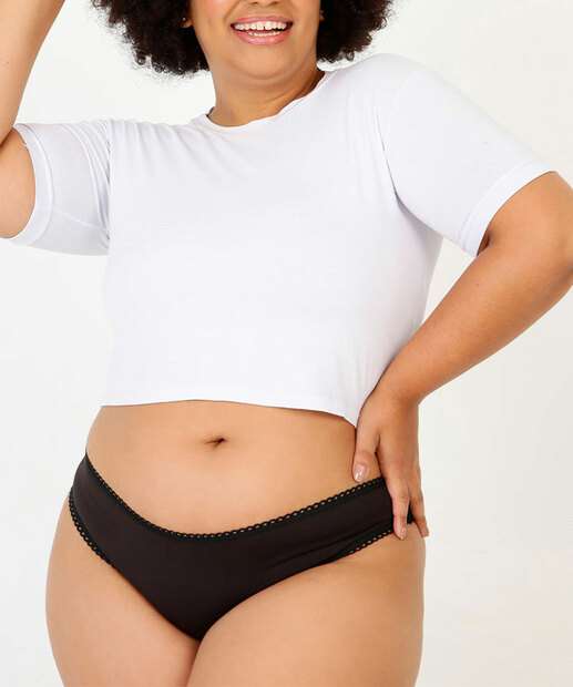 Kit 2 Calcinhas Plus Size Biquíni Microfibra Marisa