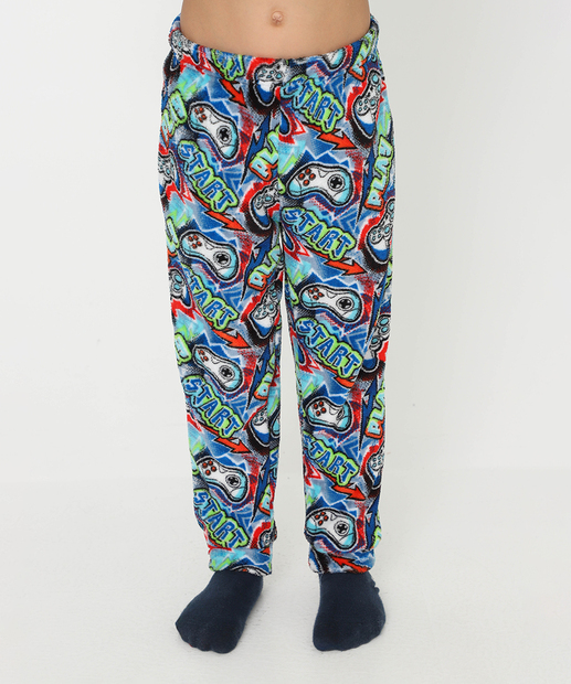 Pijama Infantil Game Marisa Tam 04 ao 10 Azul