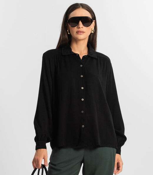 Camisa Feminina Manga Longa Endless Preto