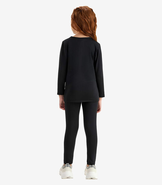 Legging Malha Térmica Rovi Kids Preto