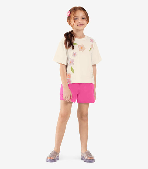 Blusa Infantil Feminina Rovitex Kids Bege