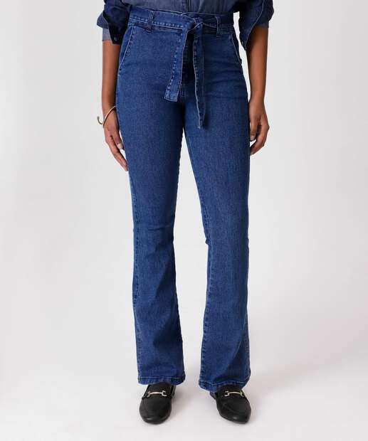 Calça Boot Cut Clochard Feminina Jeans 