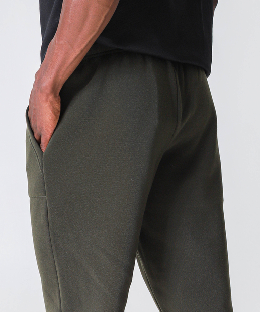 Calça Masculina Fitness Moletom Reta Bolsos MR Verde