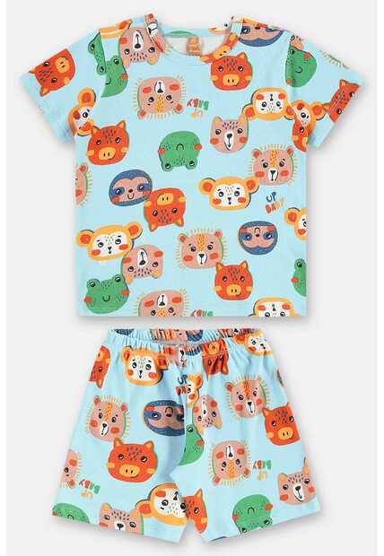 Pijama Infantil Masculino em Suedine Up Baby