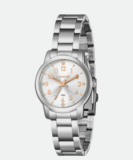 Kit Relógio Feminino Lince LRM4852L34S2SX Prateado