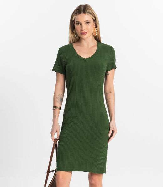 Image_Vestido Feminino Em Ribana Canelada Rovitex Verde
