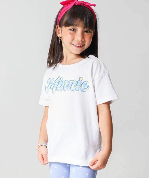 Image_Camiseta Infantil Estampa Frontal E Costas Minnie Tam 4 a 10 Off White