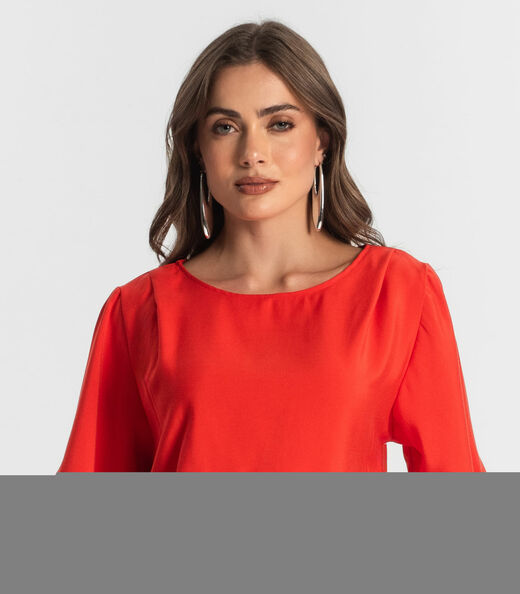 Blusa Feminina  Alfaiataria Endless Laranja
