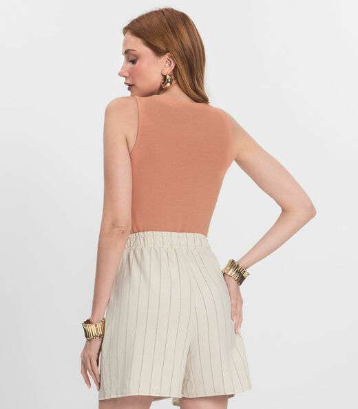 Regata De Viscotorcion Básica Feminina Endless Marrom