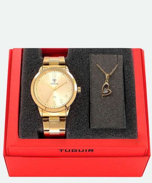 Kit Relógio Feminino Tuguir TG35001