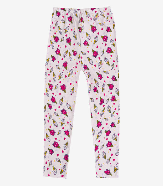 Legging Infantil Em Cotton Select Rosa