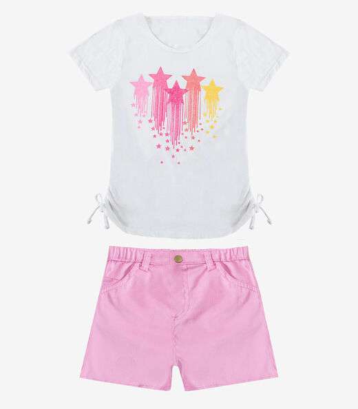 Image_Conjunto Infantil Blusa Com Shorts Rovi Kids Rosa