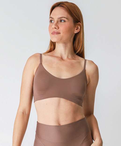 Image_Sutiã Top Com Bojo Básico Sem Costura DelRio Marrom