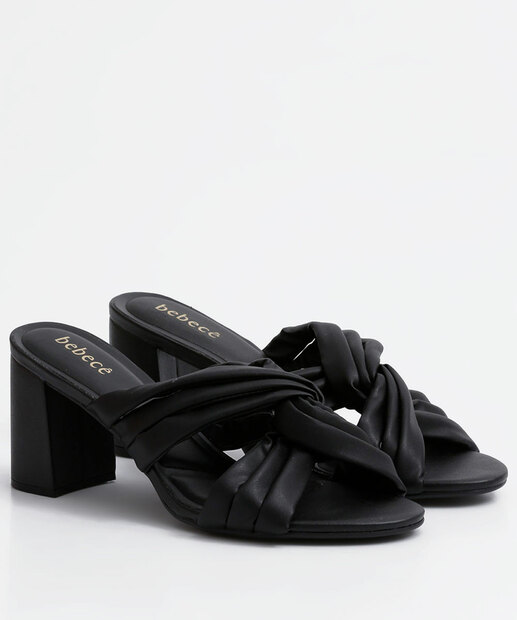 Tamanco Feminino Salto Grosso Tiras Bebecê