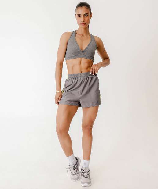 Shorts Feminino Fitness Faixas Marisa