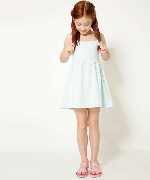 Vestido Infantil Alças Finas Tam 4 a 10