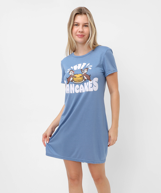 Camisola Estampa Tico e Teco Disney Azul
