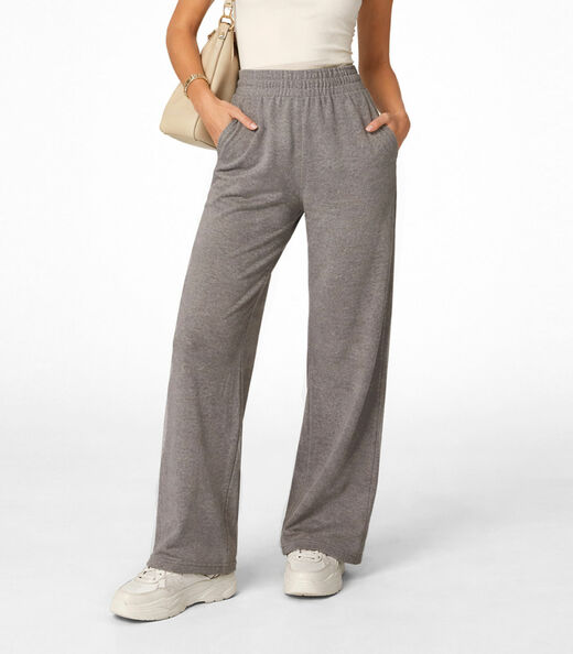 Calça Feminina Em Lanzinha Unique Collection Cinza