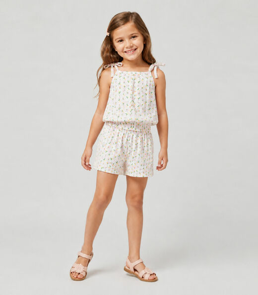 Conjunto Infantil Blusa de Alça e Short Select Branco
