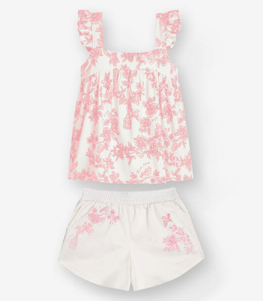 Image_Conjunto Bata com Shorts Menina Trick Nick Rosa