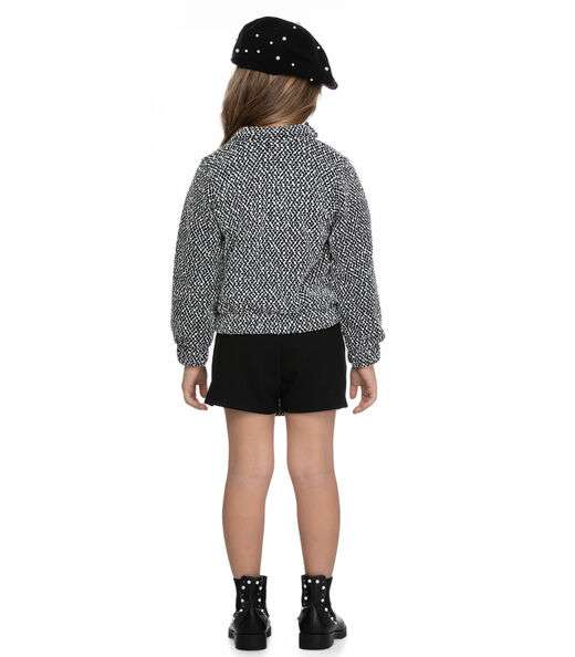 Conjunto Jaqueta com Shorts Saia Trick Nick Preto