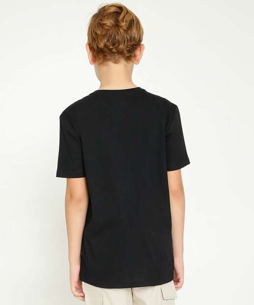 Camiseta Juvenil Manga Curta Estampa Sonic