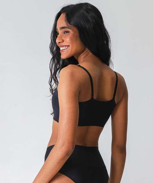 Sutiã Top Com Bojo Básico Sem Costura DelRio Preto