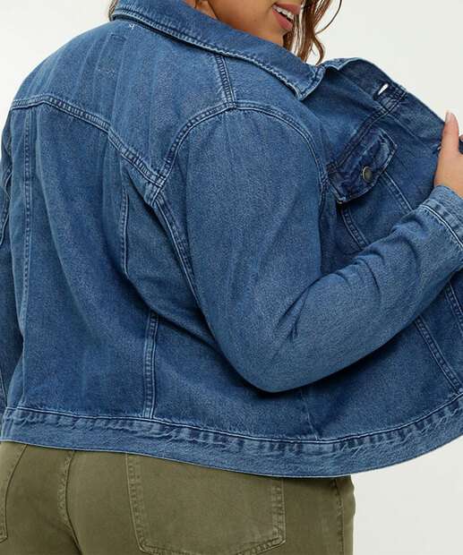 Jaqueta Plus Size Feminina Jeans Marisa