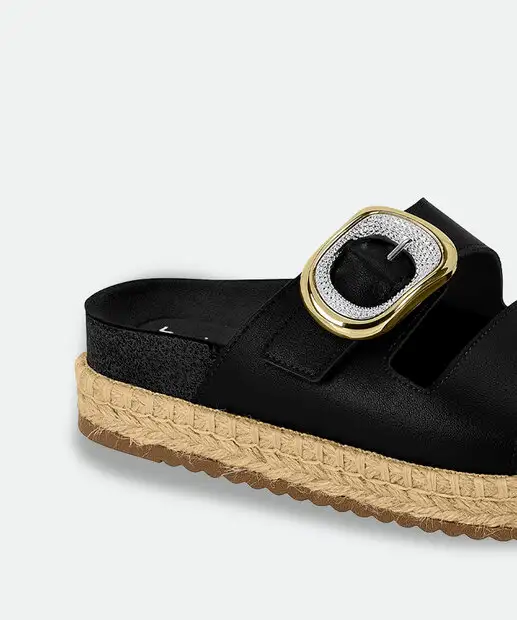 Tamanco Feminino Flatform Fivela Beira Rio Preto