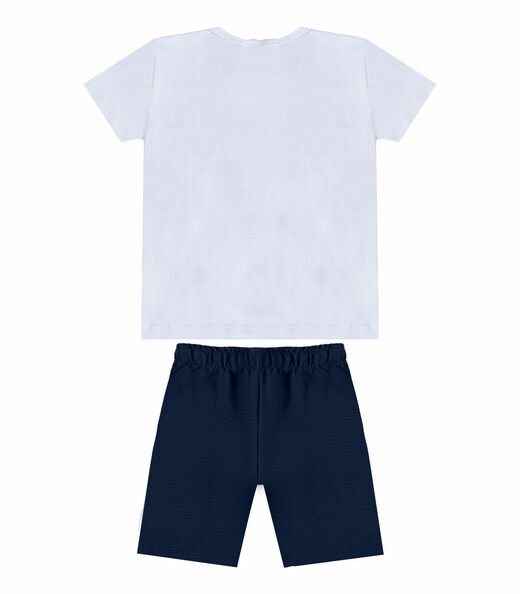 Conjunto Masculino Camiseta E Bermuda Select Azul