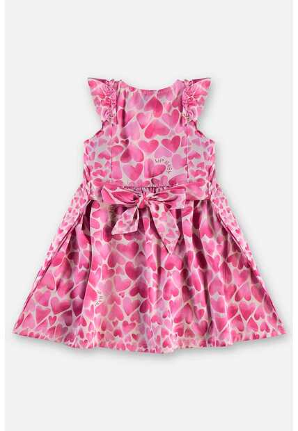 Vestido Infantil Corações em Algodão Up Baby