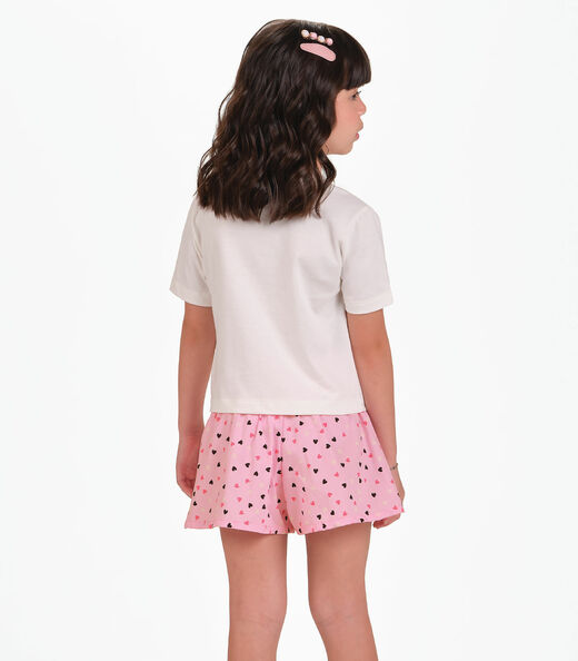 Conjunto Blusa com Shorts Menina Trick Nick Rosa