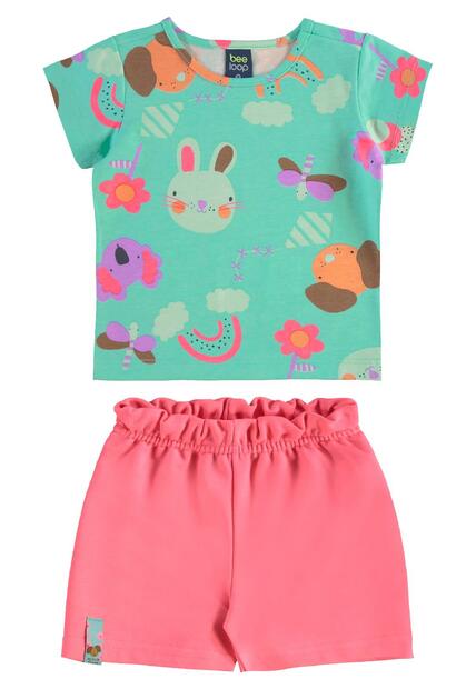 Image_Conjunto Infantil Blusa e Short Bee Loop