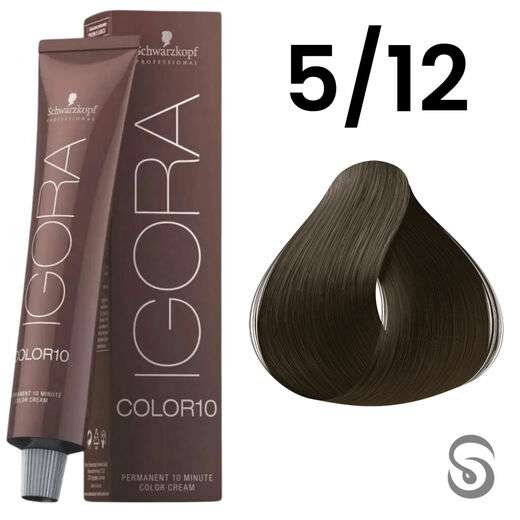 Image_Schwarzkopf Igora Color10 Coloração 10 5/12 Castanho Claro Cinza Fume 60ml