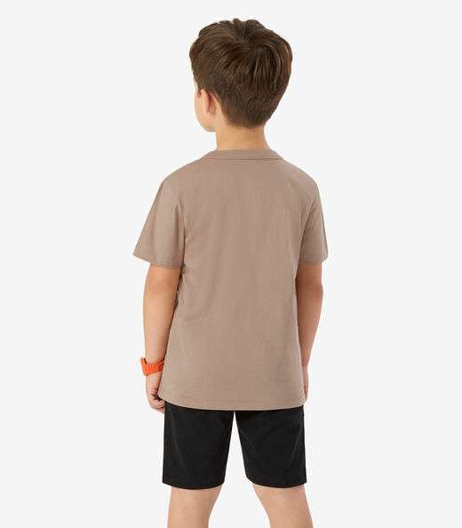 Conjunto Machão c Bermuda em Meia Malha Rovi Kids Marrom