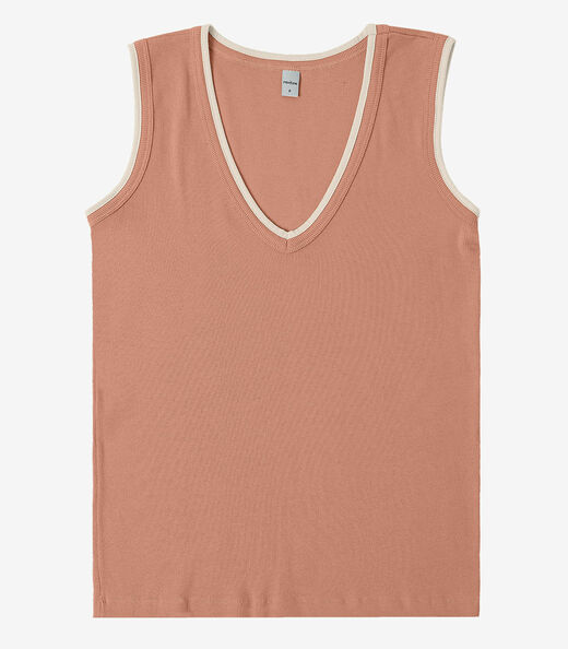 Regata Feminina em Ribana Rovitex Marrom