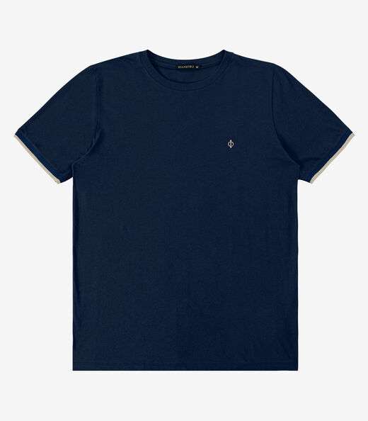 Camiseta Meia Malha Masculina Diametro Azul