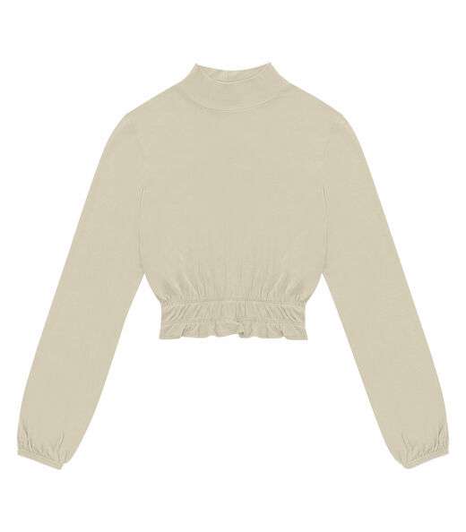 Blusa Feminina Tricot Manga Longa Endless Bege