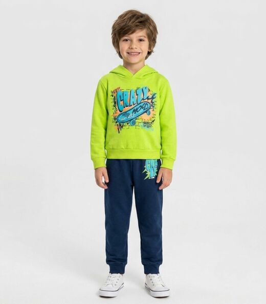 Image_Conjunto Moletom Menino Blusão E Calça Select Verde