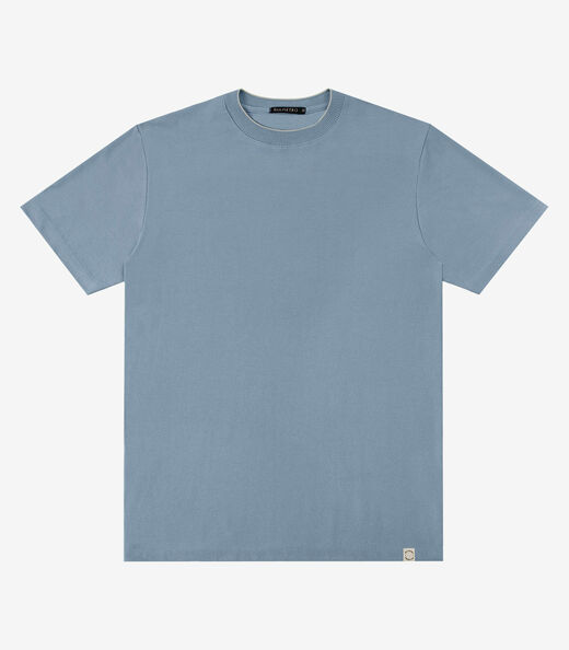 Camiseta Masculina Básica Pique Diametro Azul
