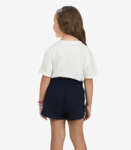 Shorts Feminino Moletom Rovi Kids Azul