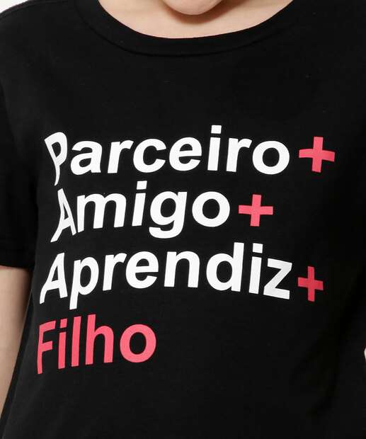 Camiseta Infantil Estampa Frase MR Tam 4 a 10