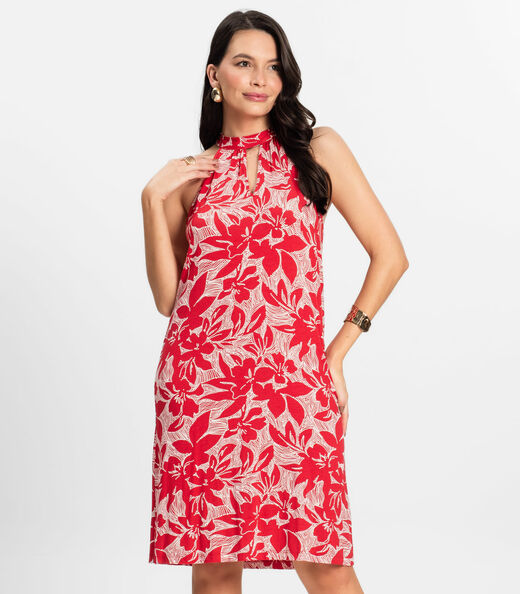 Image_Vestido Curto em Viscotorcion Rovitex Vermelho