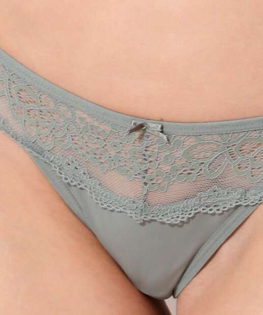 Kit 2 Calcinhas Fio Dental Microfibra Renda Marisa