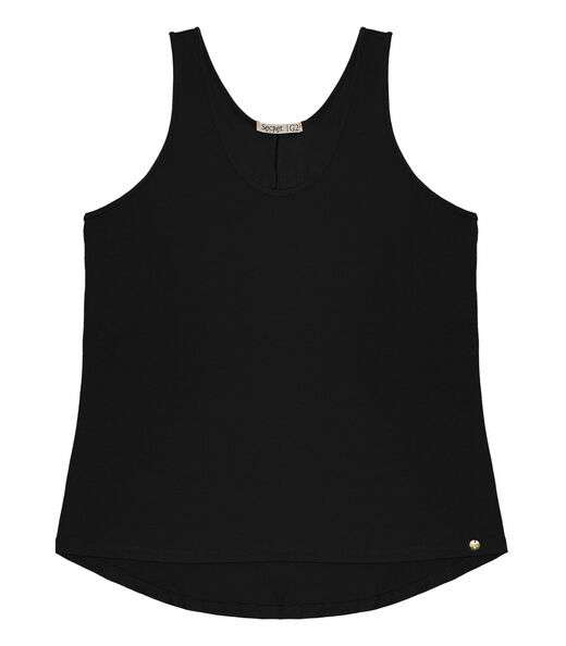 Regata Feminina Plus Size Secret Glam Preto