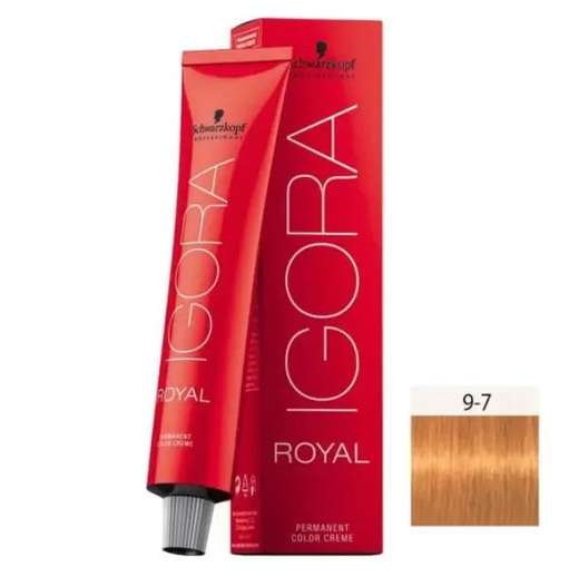 Coloração Schwarzkopf Igora Royal 60ml Cor:9-7 Louro Extra Cl. Cobre
