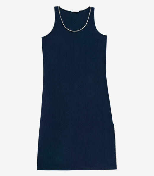 Vestido Midi Com Detalhe Ponto Concha Secret Glam Azul