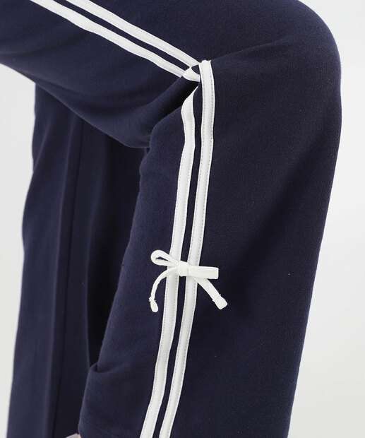 Calça Juvenil Wide Leg Moletinho Marisa Tam 10 a 16 Azul