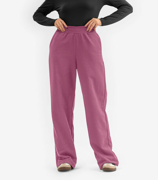 Calça Feminina em Moletom Rovitex Rosa